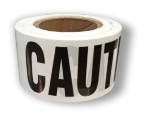 white caution tape