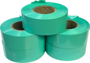 teal green barricade tape