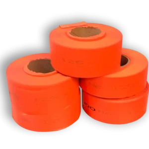 fluorescent orange barricade tape