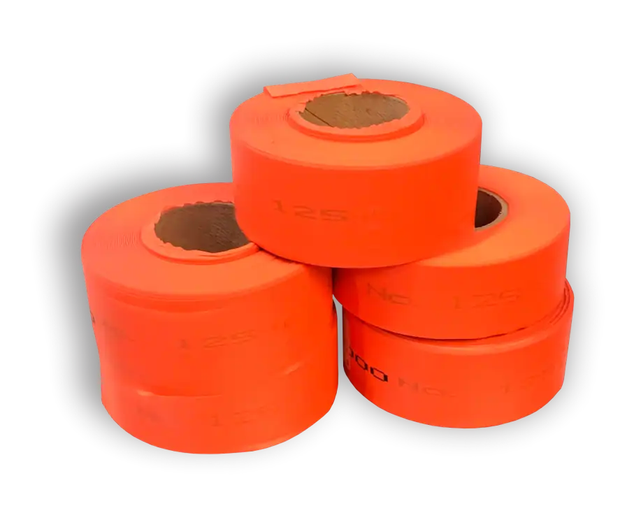 fluorescent orange barricade tape