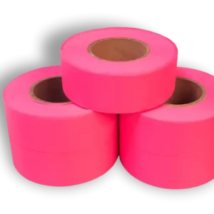 fluorescent pink barricade tape