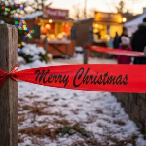 merry christmas caution tape